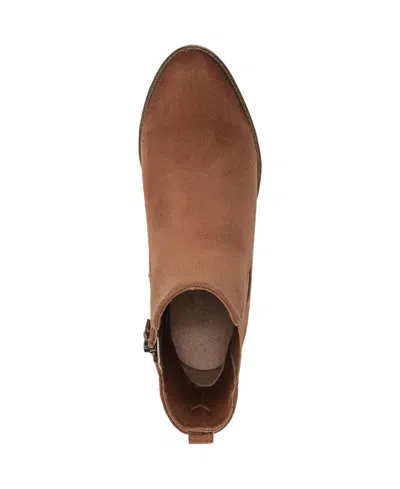 Dr. Scholl's Women's Mara Stacked Block Heel Chelsea Short Boots In Brown