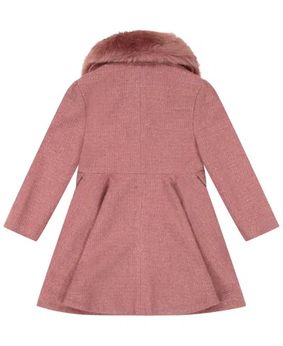 S Rothschild & Co S Rothschild Big Girls Tweed Princess Dress Coat In Pink