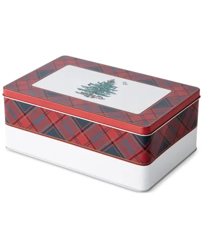 Spode Christmas Tree Tartan 5-pc. Mug & Tin Coaster Set In Multi