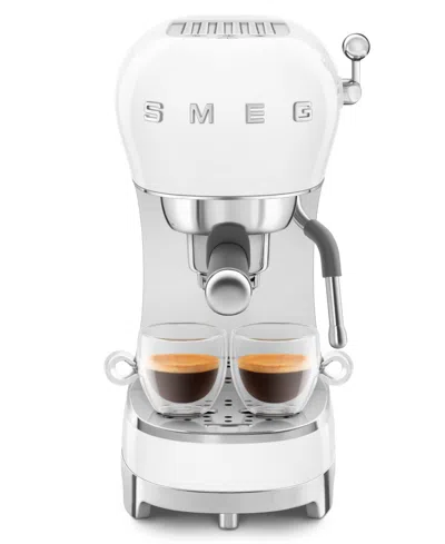 Smeg 50's Retro Style Manual Espresso Machine In White