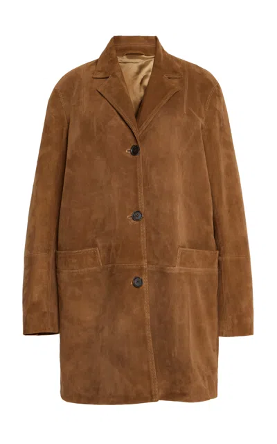 House Of Dagmar Suede Jacket In Brown
