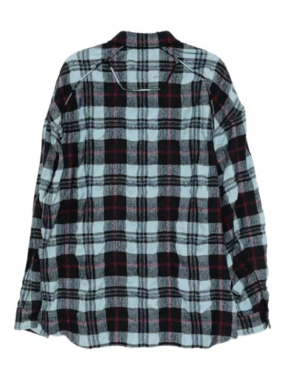 Juunj Check-printed Shirt In Blue