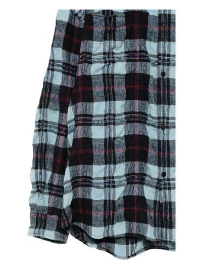 Juunj Check-printed Shirt In Blue
