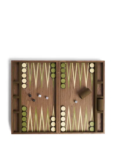 L'objet Fortuny Backgammon Set In Brown