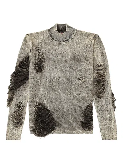 K-FJORDI 磨损边企领毛衣