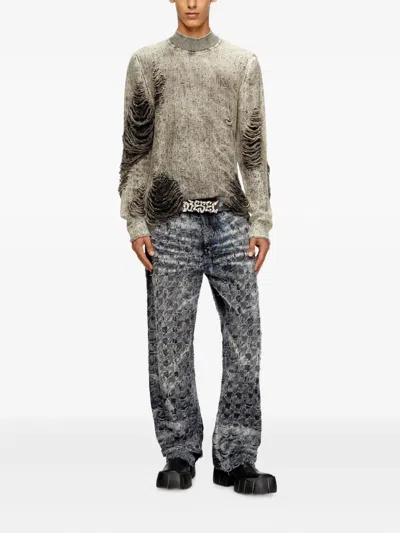 K-FJORDI 磨损边企领毛衣