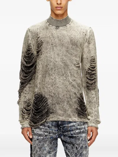 K-FJORDI 磨损边企领毛衣