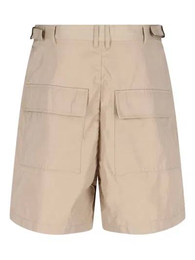 Entire Studios Pleated Cargo Shorts In Neutral