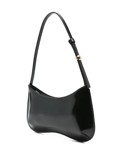 Jacquemus Versatile Shoulder Bag Adjustable Strap Smooth Finish In Black