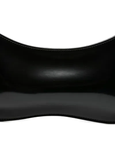 Jacquemus Versatile Shoulder Bag Adjustable Strap Smooth Finish In Black