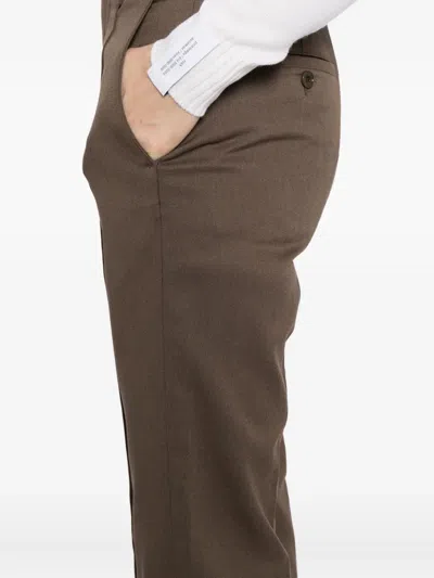 Rokh Flared Basic Trousers In Brown