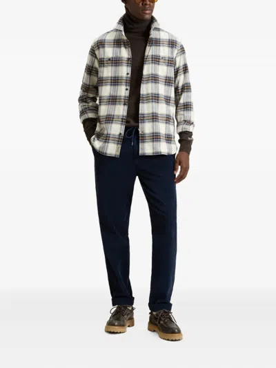Woolrich Check-pattern Flannel Shirt In Neutral