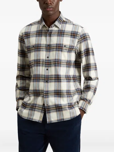 Woolrich Check-pattern Flannel Shirt In Neutral