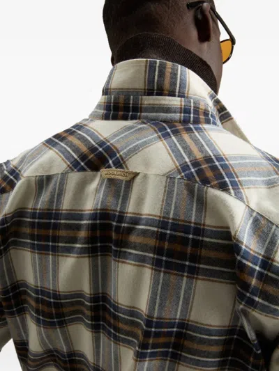 Woolrich Check-pattern Flannel Shirt In Neutral