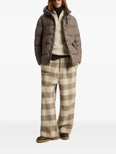 Woolrich Cloud Davis Hooded Puffer Jacket In Brown