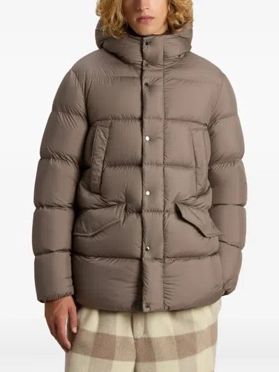 Woolrich Cloud Davis Hooded Puffer Jacket In Brown