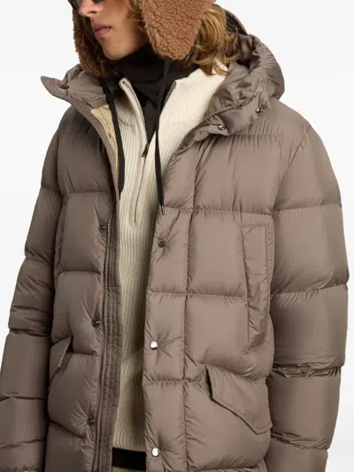 Woolrich Cloud Davis Hooded Puffer Jacket In Brown
