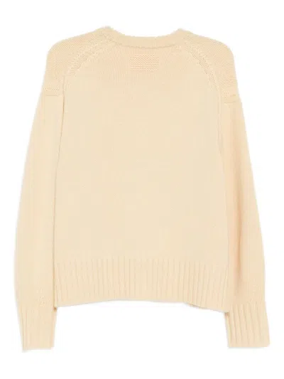 Guest In Residence Cashmere Cable Collegiate Crewneck Sweater In Neutral