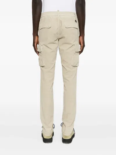 Mason's Drawstring Cargo-pocket Trousers In Neutral