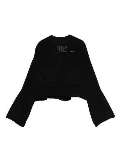 Isabel Marant Pleated-panel Blouse In Black