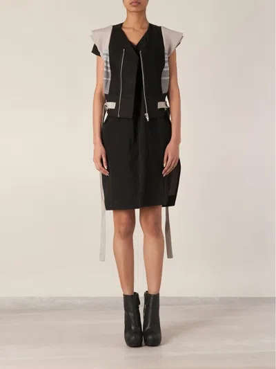 Rick Owens Cropped Gilet In Black