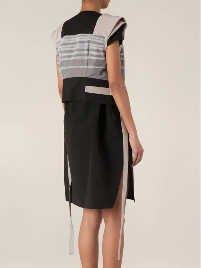 Rick Owens Cropped Gilet In Black