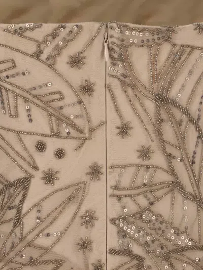 Ralph Lauren Leaf-pattern Beaded Dress In Multi