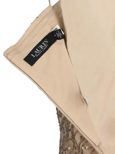 Ralph Lauren Leaf-pattern Beaded Dress In Multi