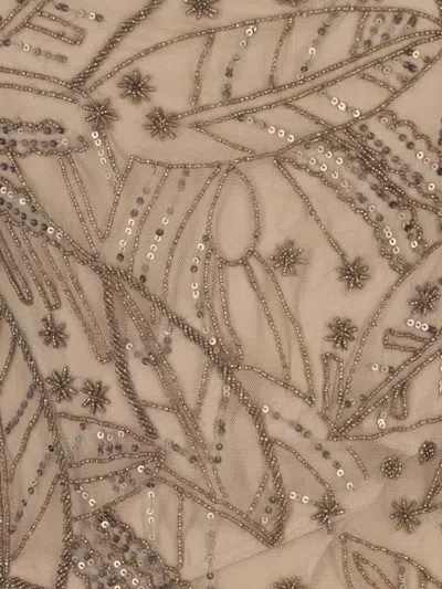 Ralph Lauren Leaf-pattern Beaded Dress In Multi