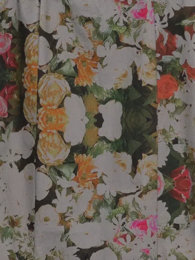 花卉图案中长半身裙