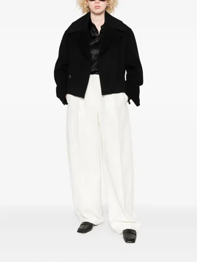 Joseph Double-breasted Cropped Jacket In Black