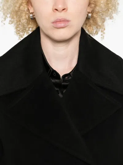 Joseph Double-breasted Cropped Jacket In Black