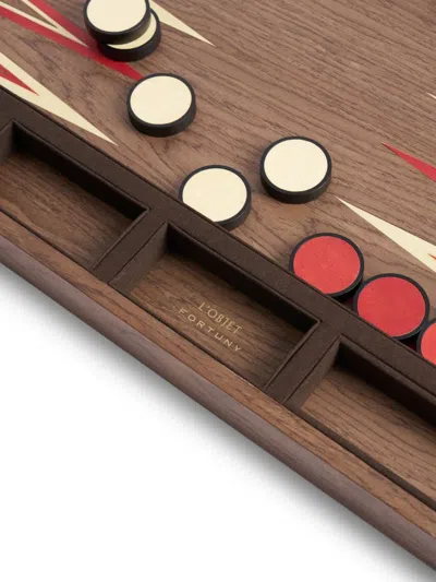 L'objet Fortuny Backgammon Set In Brown