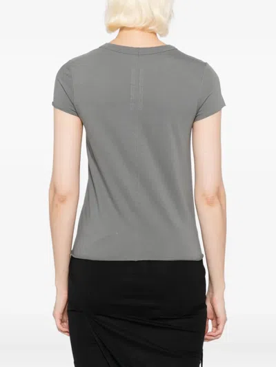 Rick Owens Slashed Levels T-shirt In Gray