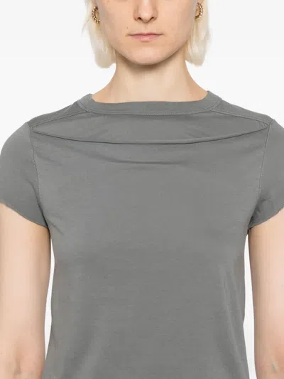 Rick Owens Slashed Levels T-shirt In Gray
