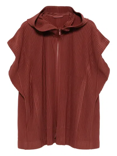 Issey Miyake August Sleeveless Jacket In Red