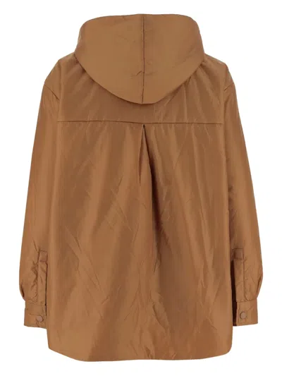 Aspesi Beth Nylon Jacket In Brown