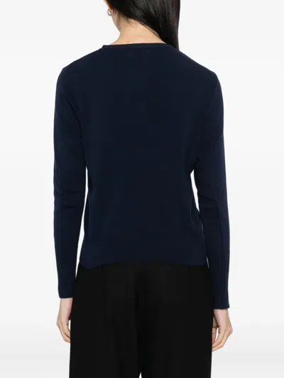 Agnès B. Logo Snap Cardigan In Blue