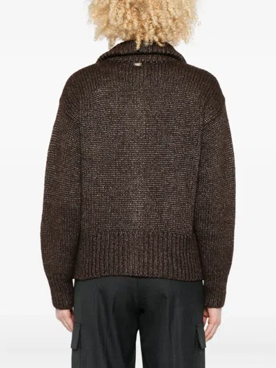 Herno Button-front Cardigan In Brown
