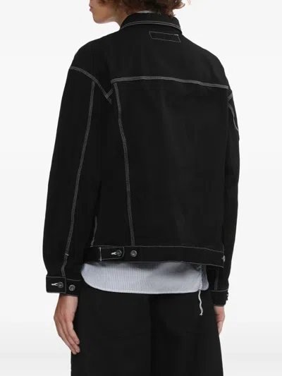 Comme Des Garçons Homme Deux Denim Jacket With Notched Lapels And Pockets In Black
