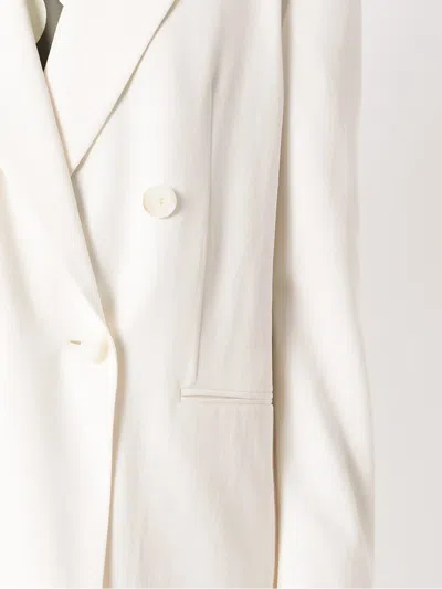 Hugo Boss Double-breasted Blazer In White