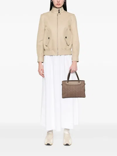 Pre-owned Celine 2000 C Macadam Canvas Tote Bag In Brown