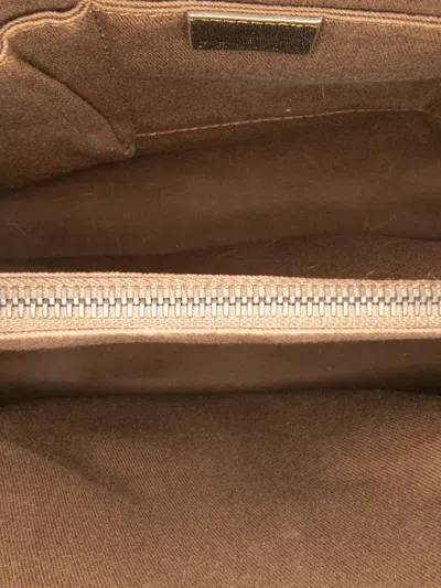 Pre-owned Celine 2000 C Macadam Canvas Tote Bag In Brown