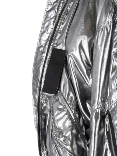 Junya Watanabe Metallic Effect Bomber Jacket In Silver