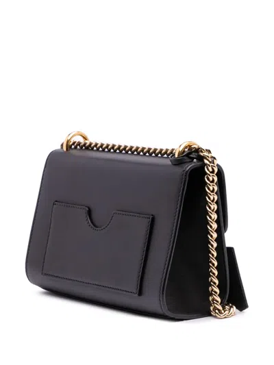 Pre-owned Gucci 2016-2025 Small Leather Padlock Crossbody Bag In Black