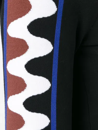 Pucci Wave Pullover Crop Top In Black