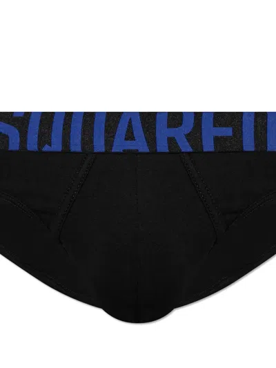 Dsquared2 Logo-waistband Briefs In Black