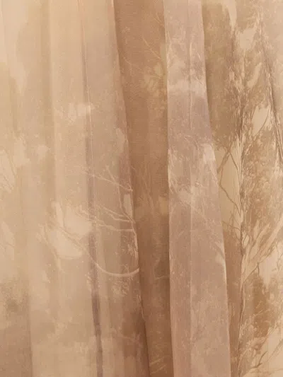 Zimmermann Landscape Print Organza Memento Maxi Skirt In Brown