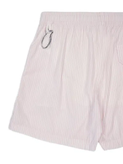 Fedeli Madeira Striped Drawstring Swim Shorts In White