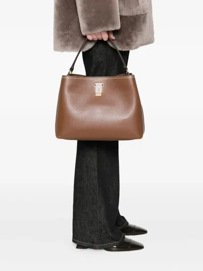 Bally Versatile Shoulder Bag Adjustable Strap In Brown